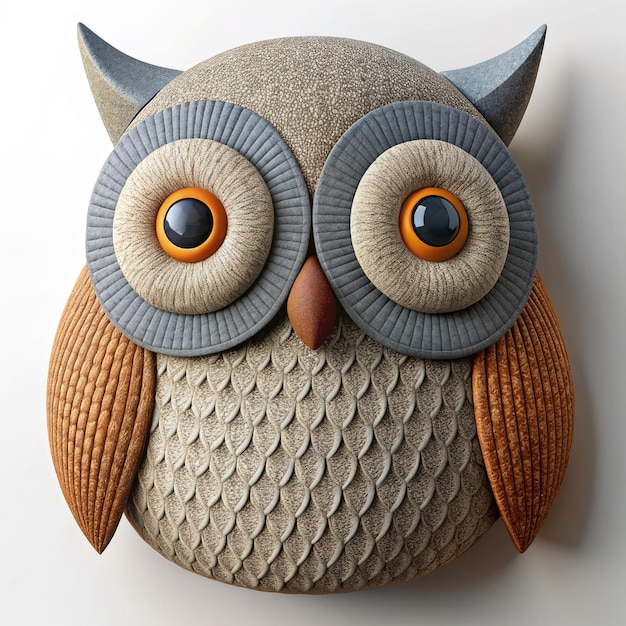 Whimsical Ceramic Owl Wall Hanging Adds Charm to Room Decor Generative AI