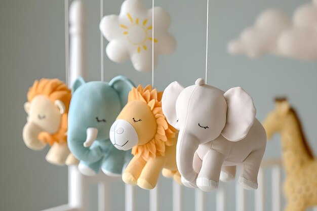 Whimsical Circus Charm Babys Cute Room Decor in Soft Hues