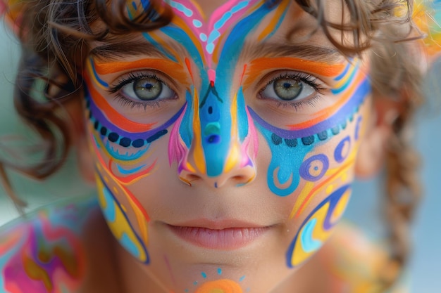 Whimsical Face Painting at the Summer Festival