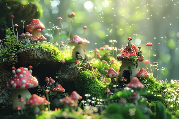 Whimsical fairy gardens with tiny figurines