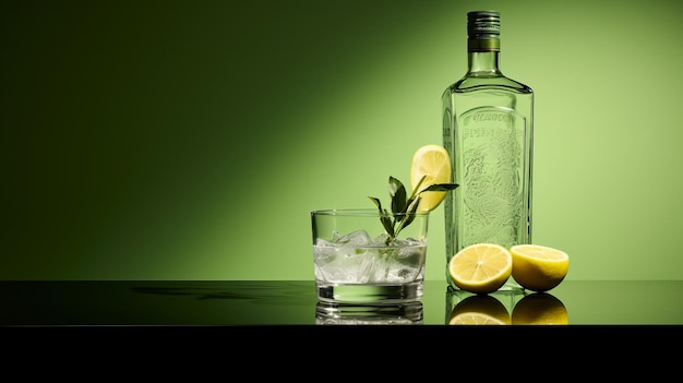 Whimsical Gin And Tonic Product Photography With Neoprene Countertop