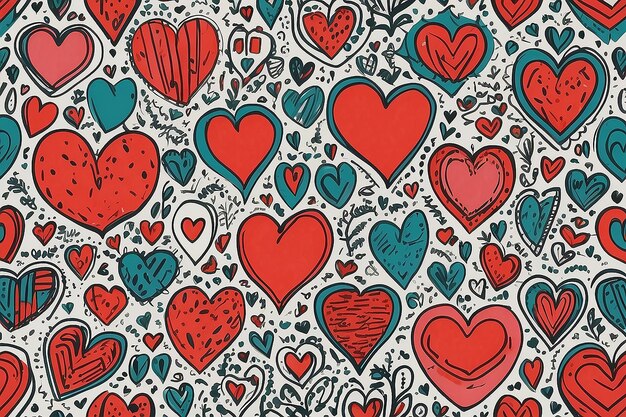 Whimsical Hearts HandDrawn Doodles of Love