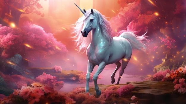 Whimsical Unicorn Wallpaper Enchanted Fantasy and Magic