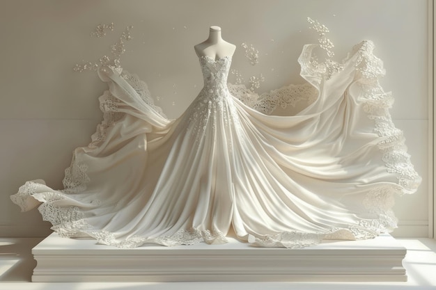 Whimsical Wedding Dress Display