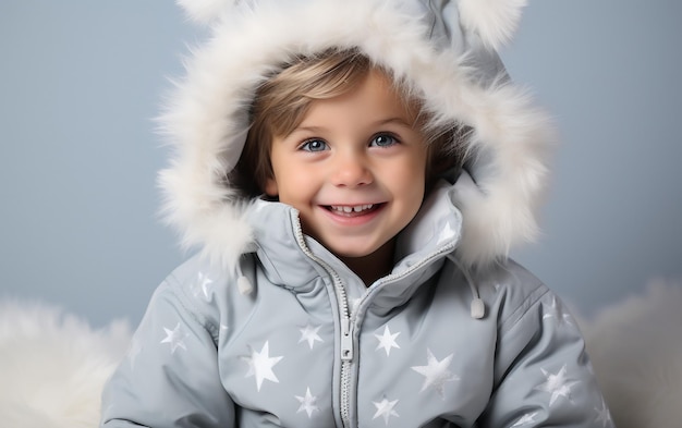 whimsical winter fashion for kids isolated on a transparent background