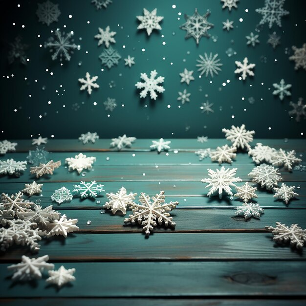 A Whimsical Winter Wonderland with Glowing Lights Sparkling Snow Ai generated