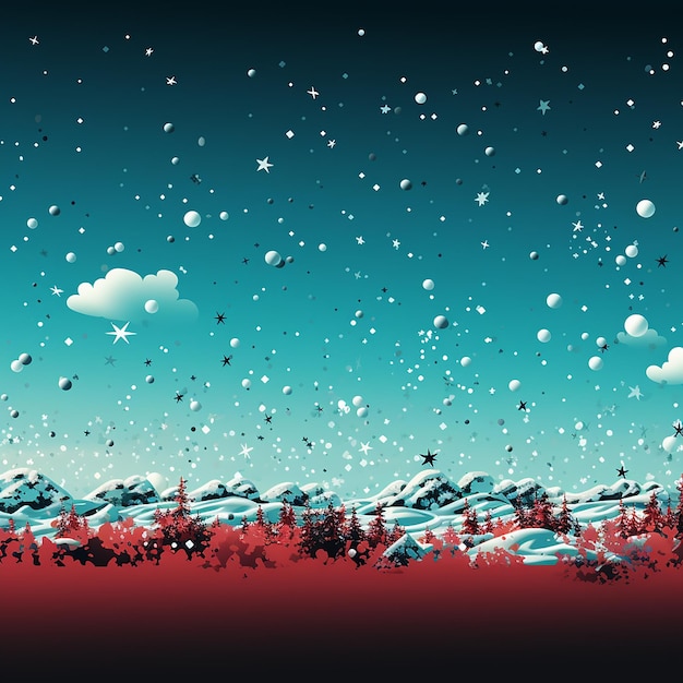 A Whimsical Winter Wonderland with Glowing Lights Sparkling Snow Ai generated