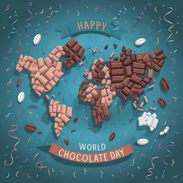 Whimsical World Vector Map of Chocolate Joy