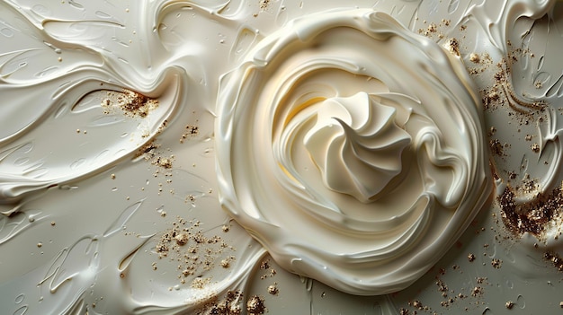 Whipped Cream and Gold Leaf Abstract