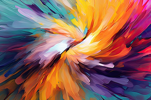 Whirlwind of abstract colors and shapes on a vibrant background