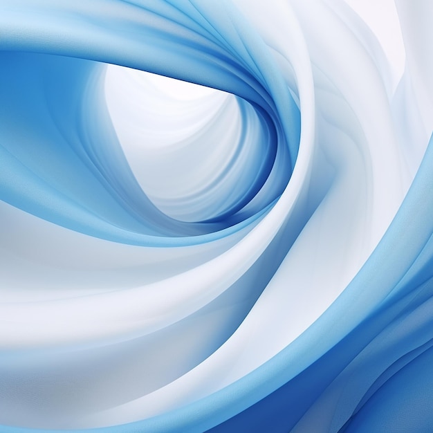 Whirlwind Elegance Abstract Blue Tornado on White