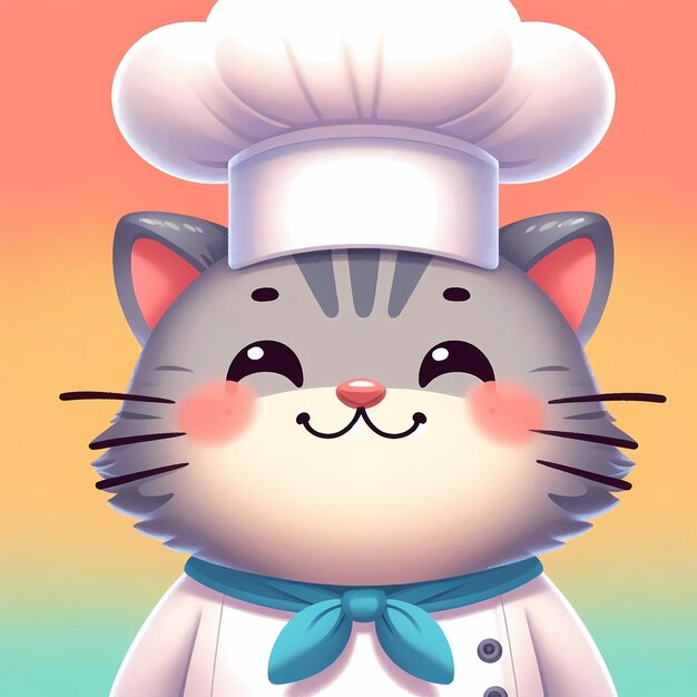 Photo a whisk of whimsy the chef cats deliciously cute charm