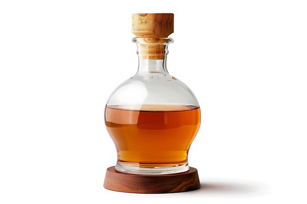 Whiskey bottle isolated on white background