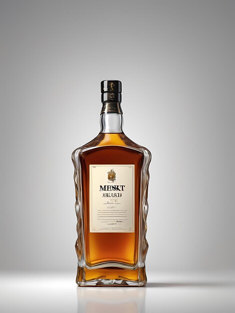 Photo whiskey bottle mockup