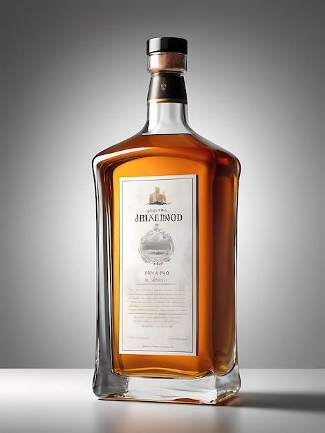 Photo whiskey bottle mockup