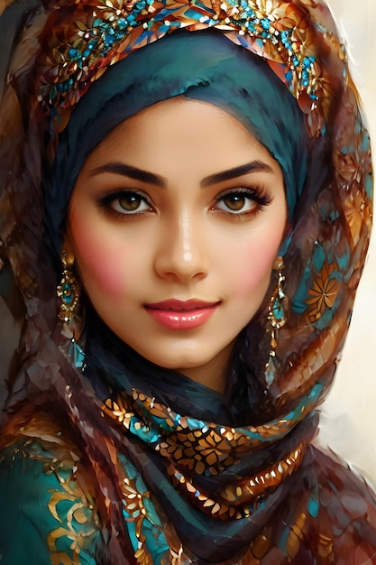 Whispering Charms The Enigmatic Shy Smile of the Beautiful Arabic Woman