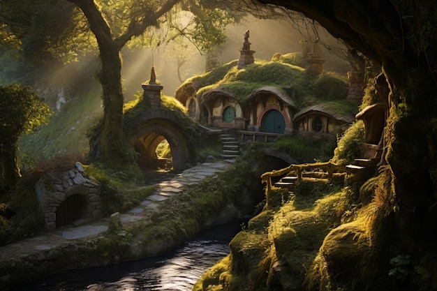 Whispers of Enchantment Exploring the Hidden Hobbit Village Amidst Sequoia Roots