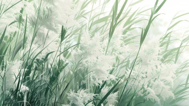 Photo whispers of nature delicate airy and feathery grass blades plant texture concept