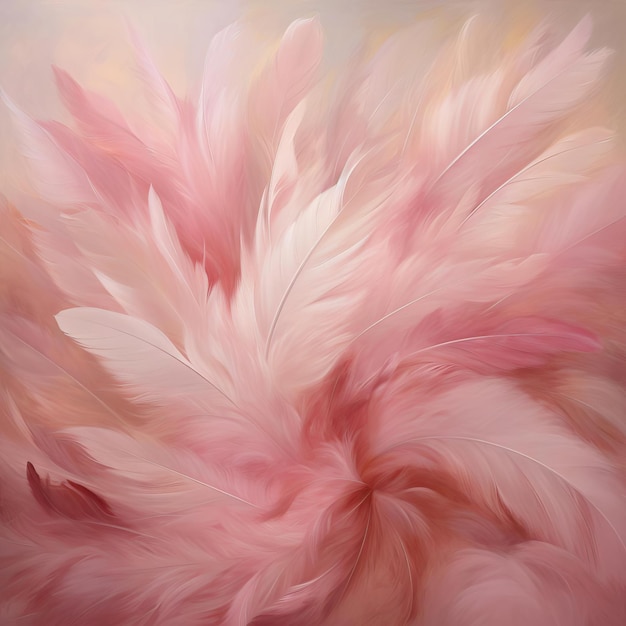 Whispers of pink feathers dancing on a gentle breeze a symbol of lightness and tranquility