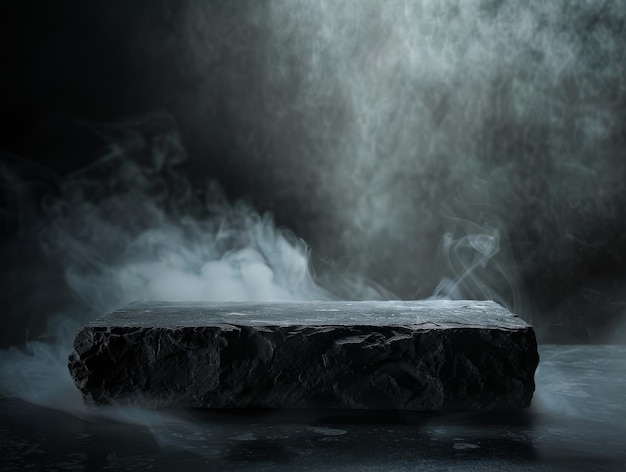 Whispers of smoke weave a mysterious cloak around the stone