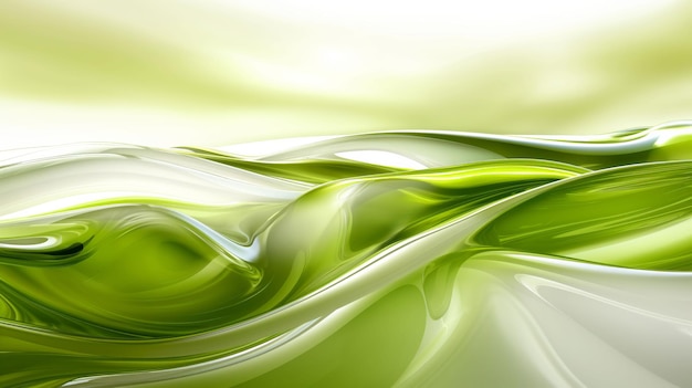 Photo whispers of tranquility flowing green waves in harmony