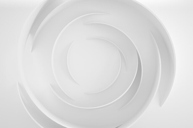 White 3d futurism background