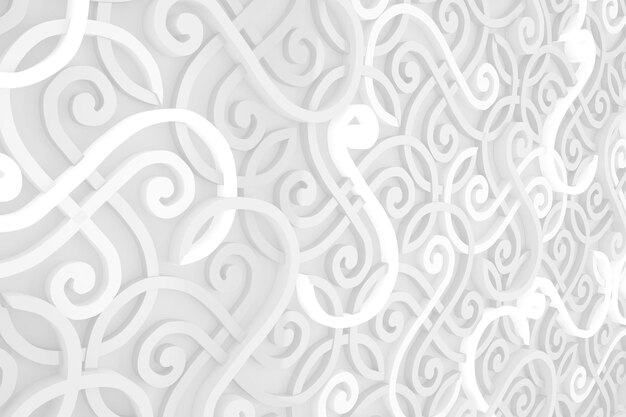 White 3d organic background