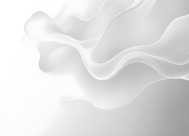 white abstract flowing shapes