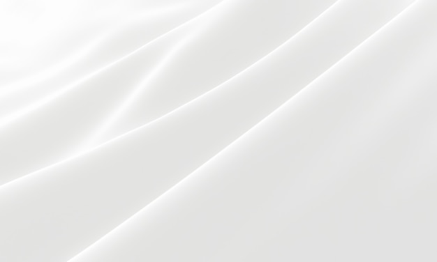 White abstract wave background. Rippled cloth.