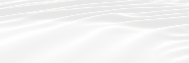 White abstract wave background Rippled cloth