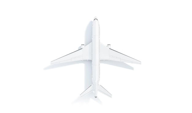 White aeroplane mockup stand. Company aerial airplane landing mock up. Boing model aircraft.