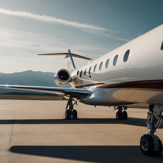 a white airplane with the tail fin down is parked on a runway