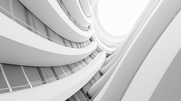 Photo white architectural minimalism background or screensaver future urbanistic theme top view ai generative