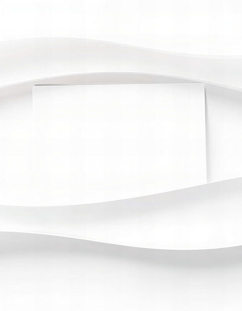 White background minimalist lines curved paper strips white space