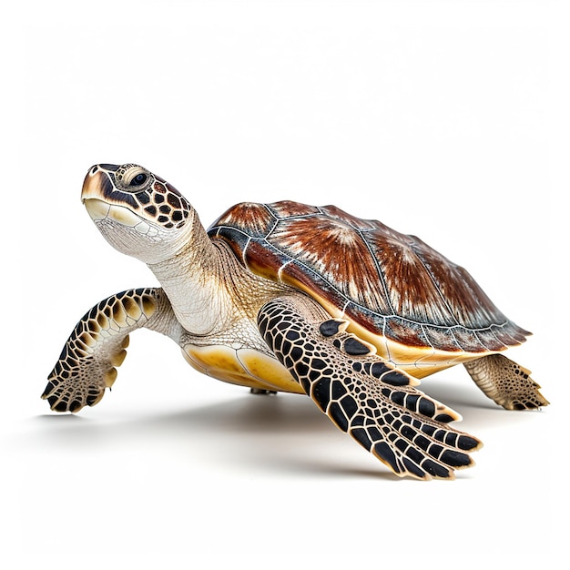 White Background Turtle Silhouette