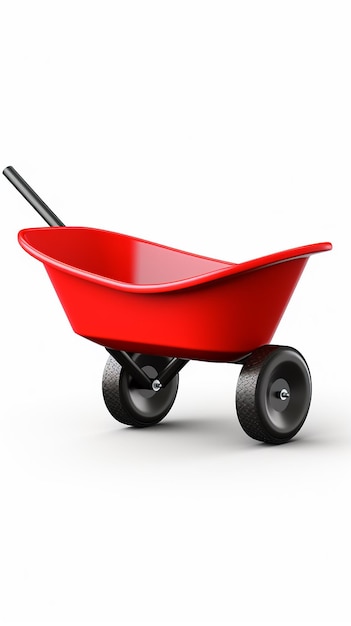 White Background Wheelbarrow