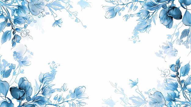 White Background with Baby Blue Border