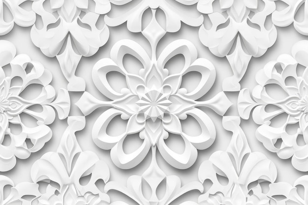 White background with beautiful abstract pattern