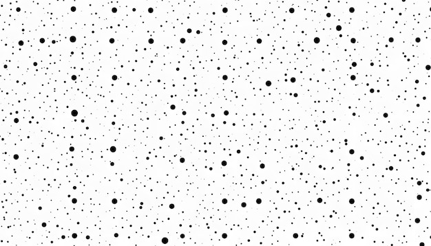 a white background with black dots and drops of water