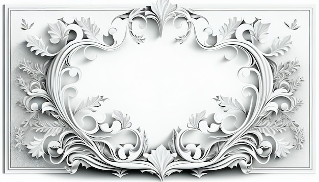 A white background with a floral design in the center.