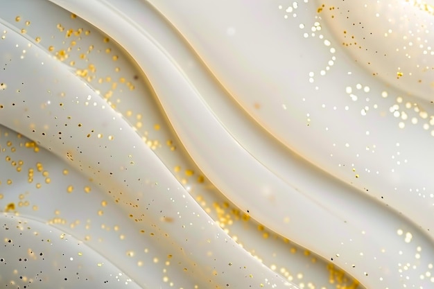 A white background with gold glitter