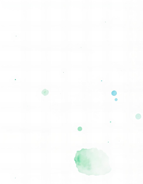 a white background with green and blue spots