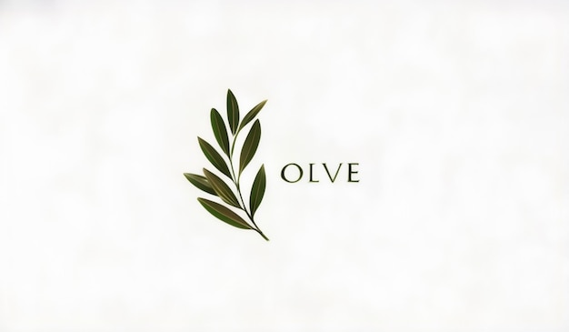 Photo a white background with a green leaf and the word ot on it