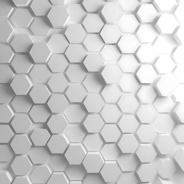 Photo a white background with a pattern of a white hexagon shaped material