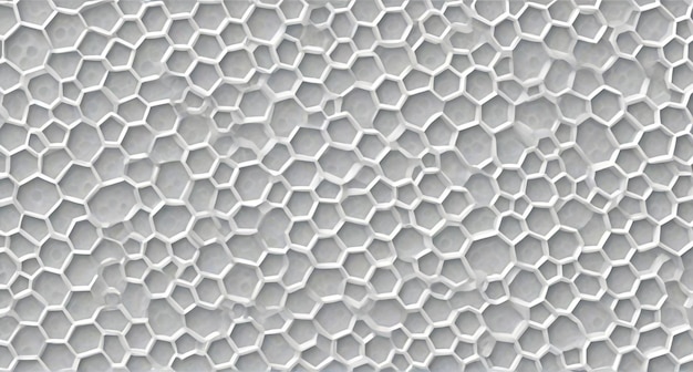 Photo a white background with a pattern of a white hexagonal tiles