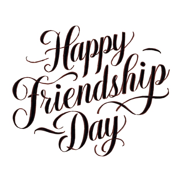 Photo a white background with a quote that says happy friendship day