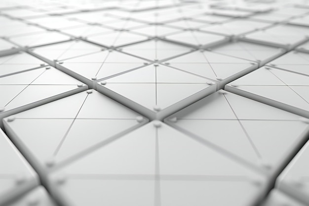 Photo white background with a simple lowpoly grid pattern representing the concepts of technology and dig