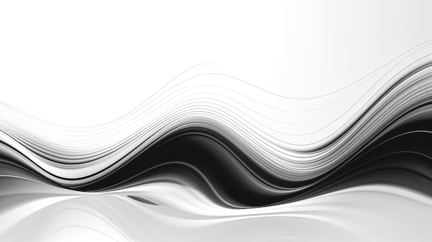 White background with soft black lines generative ai