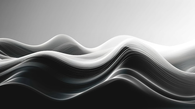 White background with soft black lines generative ai