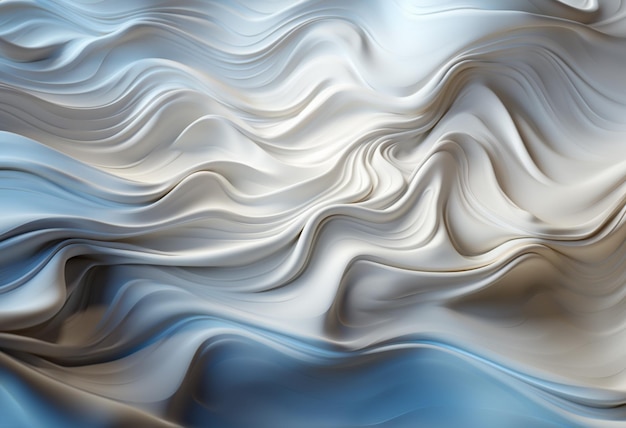 white background with waves in a liquid texture in the style of soft gradients